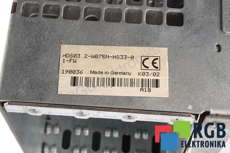 HDS03.2-W075N-HS33-01-FW BOSCH REXROTH FWA-DIAX04-ELS-05VRS-MS DSS2.1 DLF1.1 DAE02.1