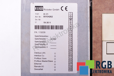 KC1 00-104-262 KUKA ART.NR.00104262