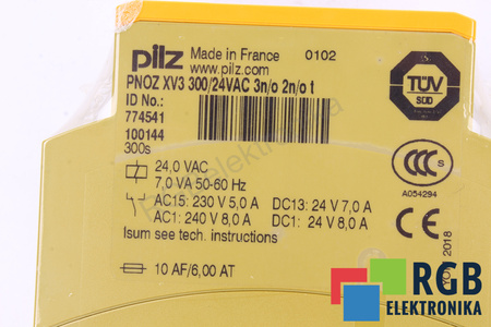 PNOZXV3 300/24VAC 3N/O 2N/O T PILZ 774541 BEZPEČNOSTNÍ RELÉ