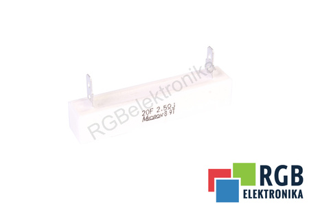 REZISTOR 2.5 OHM MICRON 64X12X12 2.5OHM, 20W