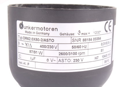 DR62.0X80-2 DUNKERMOTOREN KRYT VENTILÁTORU