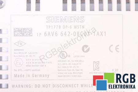 6AV6642-0BC01-1AX1 SIEMENS SIMATIC TP177B DP ZADNÍ KRYT