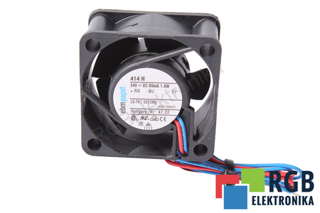 414H EBM PAPST 40X40X20MM, 24V VENTILÁTOR