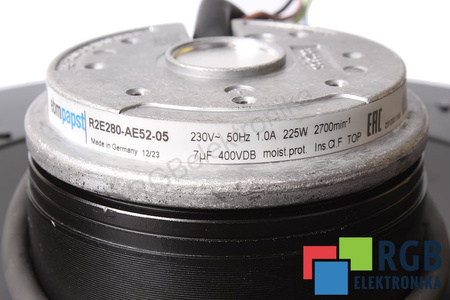 R2E280-AE52-05 EBM PAPST 0.225KW, 230V, 1A VENTILÁTOR