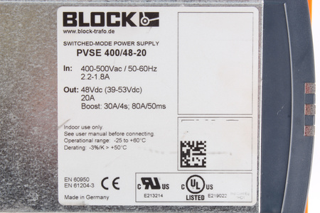 PVSE400/48-20 BLOCK ZDROJ