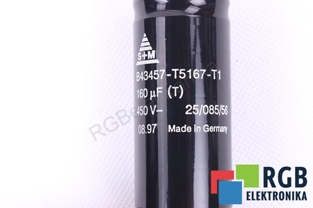 KONDENZÁTOR B43457-T5167-T1 S+M 160UF, 450VDC