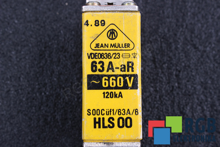 POJISTKA HLS00 JEAN MULLER VDE0636/23 63A-AR, 660VAC, 120KA