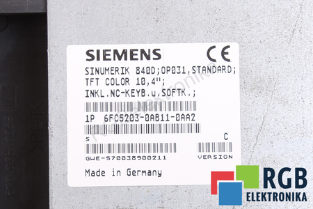 6FC5203-0AB11-0AA2 SIEMENS VERSION C SINUMERIK 840D