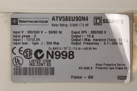 ATV58EU90N4 TELEMECANIQUE ALTIVAR 58