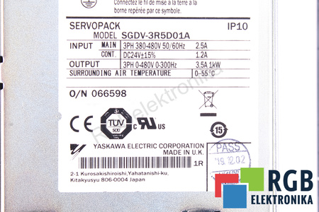 SGDV-3R5D01A YASKAWA SERVOPACK SIGMA V