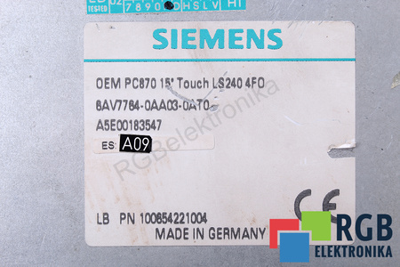6AV7764-0AA03-0AT0 SIEMENS SIMATIC PANEL PC870