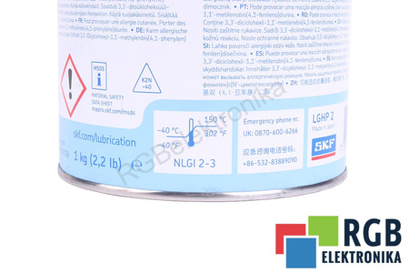 LGHP 2/1 SKF VYSOKOTEPELNÉ MAZIVO