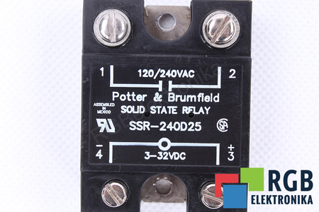 SSR-240D25 POTTER&BRUMFIELD 120/240VAC 3-32VDC RELE