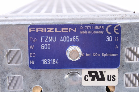 FZMU400X65 FRIZLEN 30OHM, 0.6KW BRZDÍCÍ REZISTOR