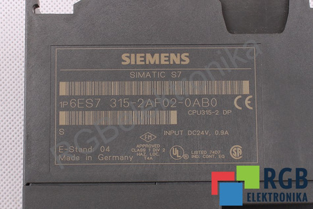 6ES7315-2AF02-0AB0 SIEMENS CPU315-2 DP SIMATIC S7-300