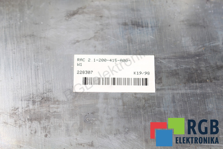 RAC2.1-200-415-A00-W1 INDRAMAT R911228307 AC-MAIN SPINDLE DRIVE