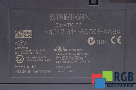 6ES7314-6CG03-0AB0 SIEMENS CPU314C-2 DP SIMATIC S7-300