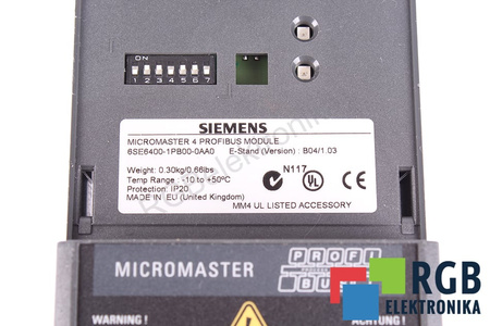 6SE6400-1PB00-0AA0 SIEMENS MICROMASTER 4 NA NÁHRADNÍ DÍLY