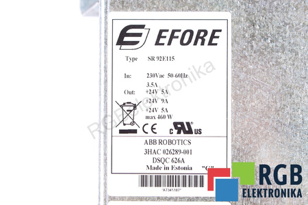 SR92E115 EFORE 3HAC026289-001 DSQC626A