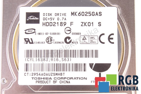 MK6025GAS TOSHIBA 60GB