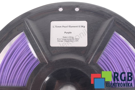 1,75MM PEARL FILAMENT 0.5KG PURPLE FLASHFORGE VNĚJŠÍ ROZMĚR CÍVKY 180MM, VNITŘNÍ ROZMĚR CÍVKY 50MM, ŠÍŘKA CÍVKY 45MM