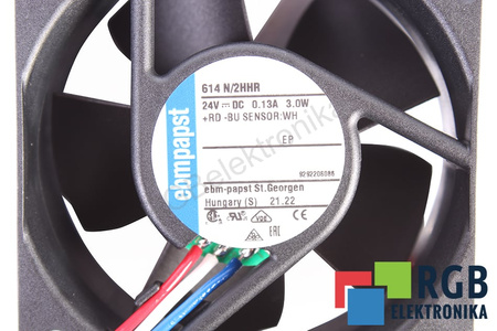 614N/2HHR EBM PAPST 9292206086 60X60X25MM 24V, 0.12A VENTILÁTOR