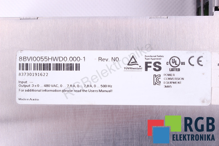 8BVI0055HWD0.000-1 B&R AUTOMATION TWO-AXIS