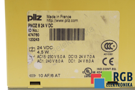 PNOZ8 PILZ 474760 BEZPEČNOSTNÍ RELÉ