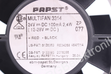 MULTIFAN 3314 PAPST 92X92X32, 24V VENTILÁTOR