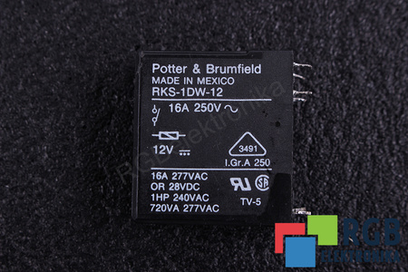 RKS-1DW-12 POTTER&BRUMFIELD 12VDC 16A 250VAC RELE