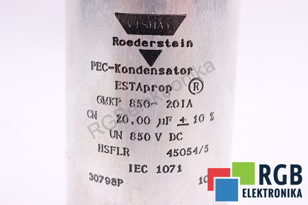 KONDENZÁTOR GMKP850-20IA VISHAY 20UF, 850VDC