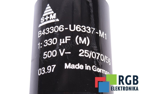 KONDENZÁTOR B43306-U6337-M1 S+M 330UF, 500V