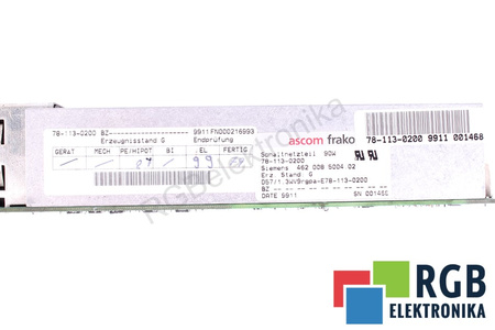 78-113-0200 ASCOM 4620085004.02 NA NÁHRADNÍ DÍLY