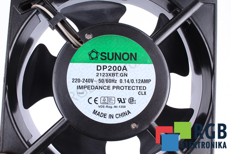 DP200A 2123XBT.GN SUNON 120X120X38MM, 230V VENTILÁTOR