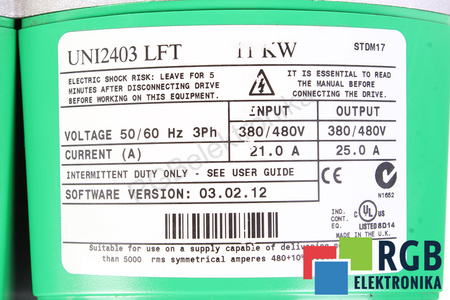 UNI2403LFT CONTROL TECHNIQUES