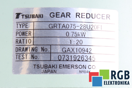 GRTA075-28U20FI TSUBAKI EMERSON I=20 PŘEVODOVKA