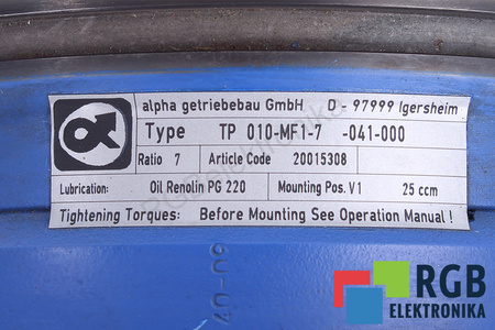 TP010-MF1-7-041-000 ALPHA GETRIEBEBAU I=7 PŘEVODOVKA
