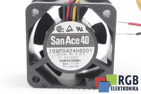 109P0424H6D01 SANYO DENKI SANACE40 40X40X20MM, 24V VENTILÁTOR