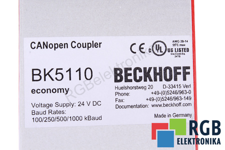 BK5110 BECKHOFF TERMINAL I/O CAN 24VDC