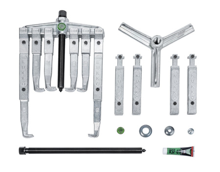 SADA UNIVERZÁLNÍCH 2RAMENNÝCH A 3RAMENNÝCH STAHOVÁKŮ S DÉLKOU HÁKŮ 150/300 MM K-2030-20 KUKKO