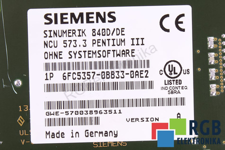 6FC5357-0BB33-0AE2 SIEMENS SINUMERIK 840D/DE NCU573.3 NA NÁHRADNÍ DÍLY