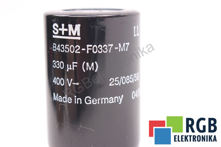 KONDENZÁTOR B43502-F0337-M7 S+M 330UF, 400VDC