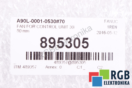 A90L-0001-0530#70 FANUC 3110KL-05W-B69 80X80X25MM, 24V VENTILÁTOR