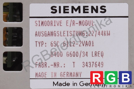 6SC6112-2VA01 SIEMENS SIMODRIVE E/R-MODUL