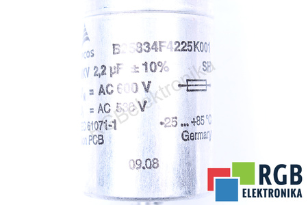 KONDENZÁTOR B25834F4225K001 EPCOS 2.2UF, 600VDC