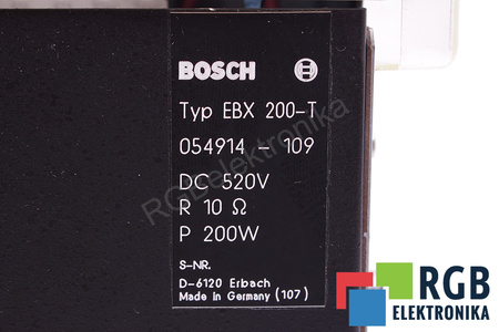 EBX200-T BOSCH 10 OHM 200W BRZDÍCÍ REZISTOR