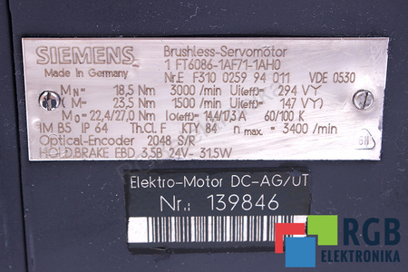 1FT6086-1AF71-1AH0 SIEMENS