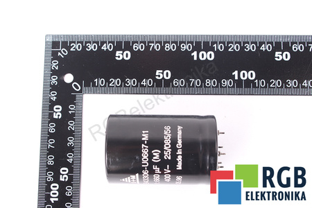 KONDENZÁTOR B43306-U0667-M1 S+M 25/085/56 660UF, 400VDC