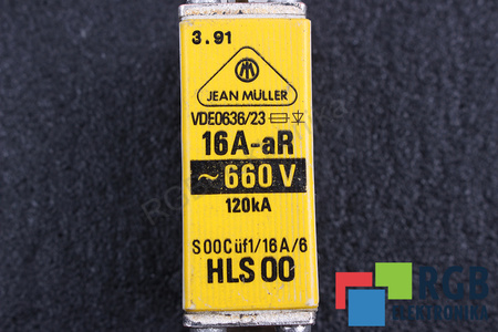 POJISTKA HLS00 JEAN MULLER VDE0636/23 16A-AR, 660VAC, 120KA