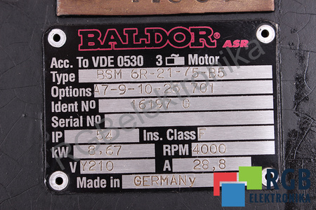 BSM6R-21-75-B5 BALDOR BRZDA